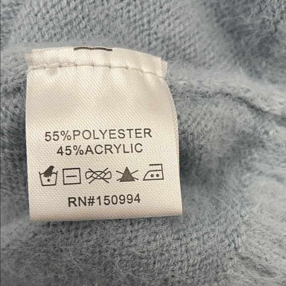 NWT Nikka K Blue Sweater Hoodie with 'PARIS' Text Plus Size 3X - Picture 12 of 13